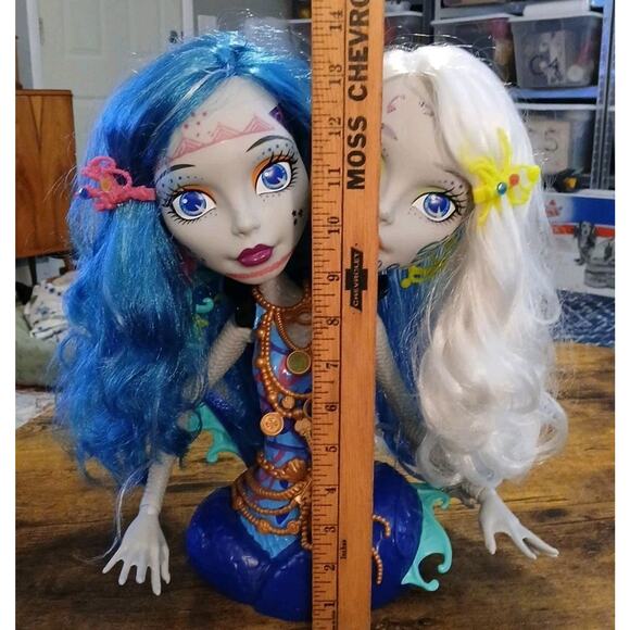 Monster High Peri Pearl Doll Serpentine Styling Heads Two Headed Twins EUC - Picture 9 of 9